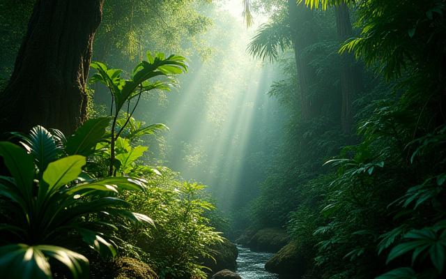 Expérience immersive en réalité virtuelle d'une forêt amazonienne.